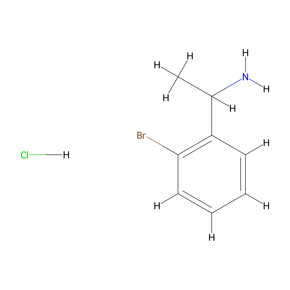 1-(2-Bromophenyl)ethanamine hydrochloride molecular structure, CAS 1187928-17-1