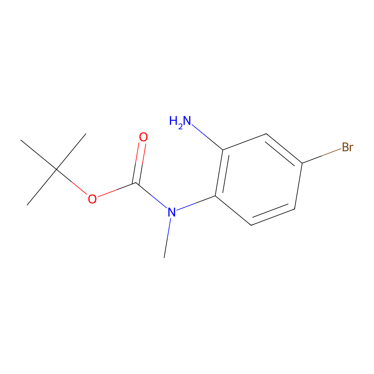 (2-Amino-4-bromo-phenyl)-methyl-carbamic acid tert-butyl ester molecular structure, CAS 1187928-31-9