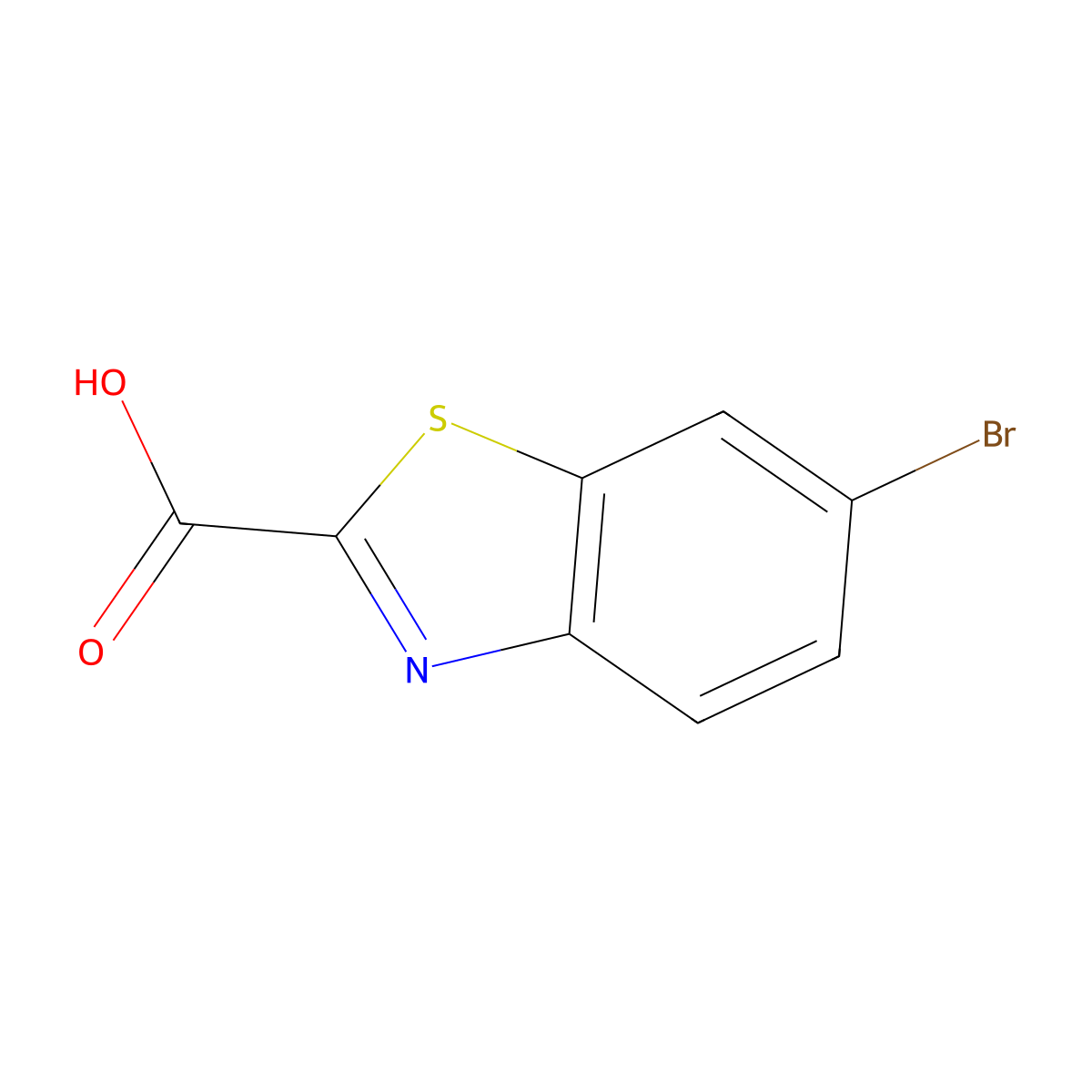 6-Bromobenzo[d]thiazole-2-carboxylic acid molecular structure, CAS 1187928-32-0