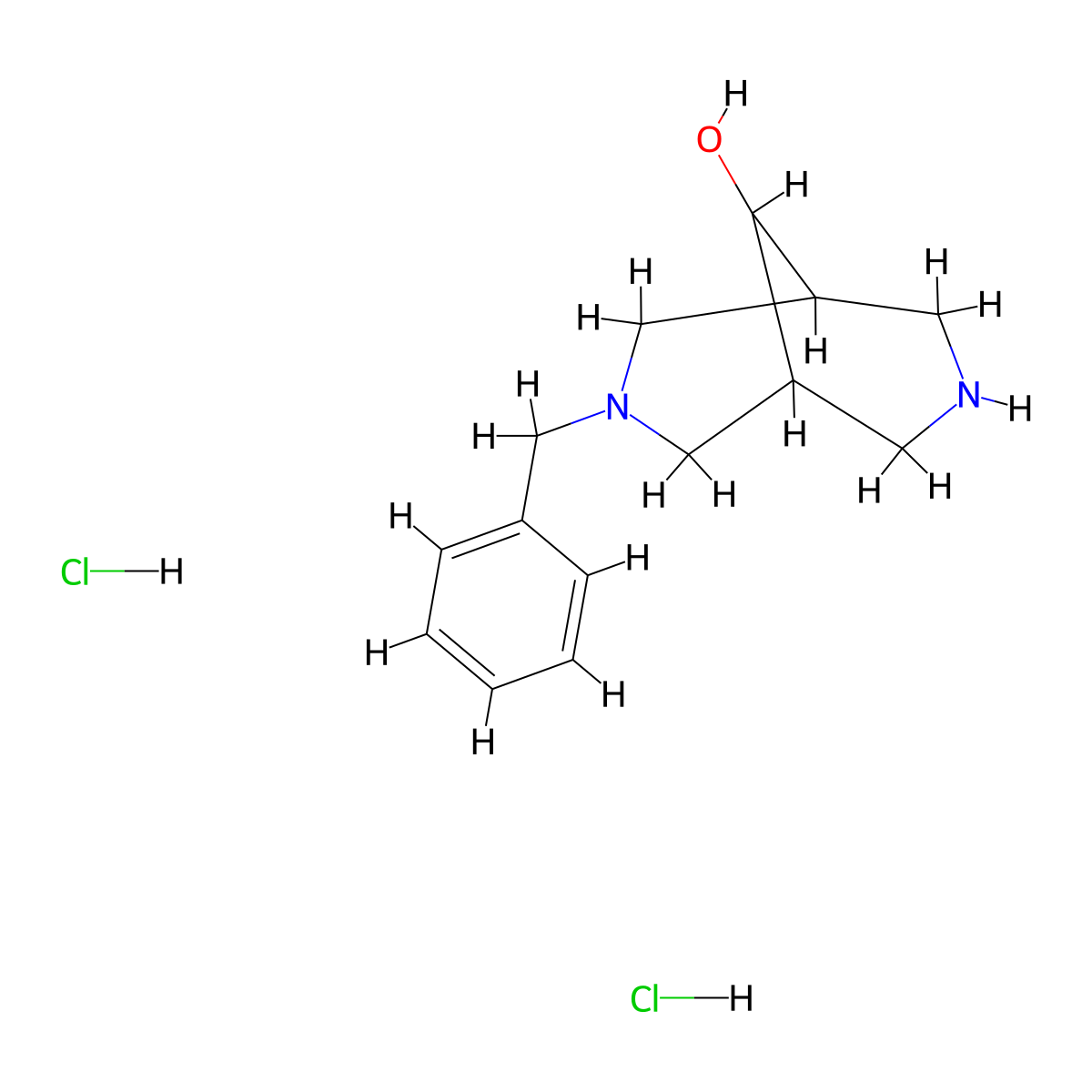 3-Benzyl-3,7-diaza-bicyclo[3.3.1]nonan-9-OL dihydrochloride molecular structure, CAS 1187928-48-8