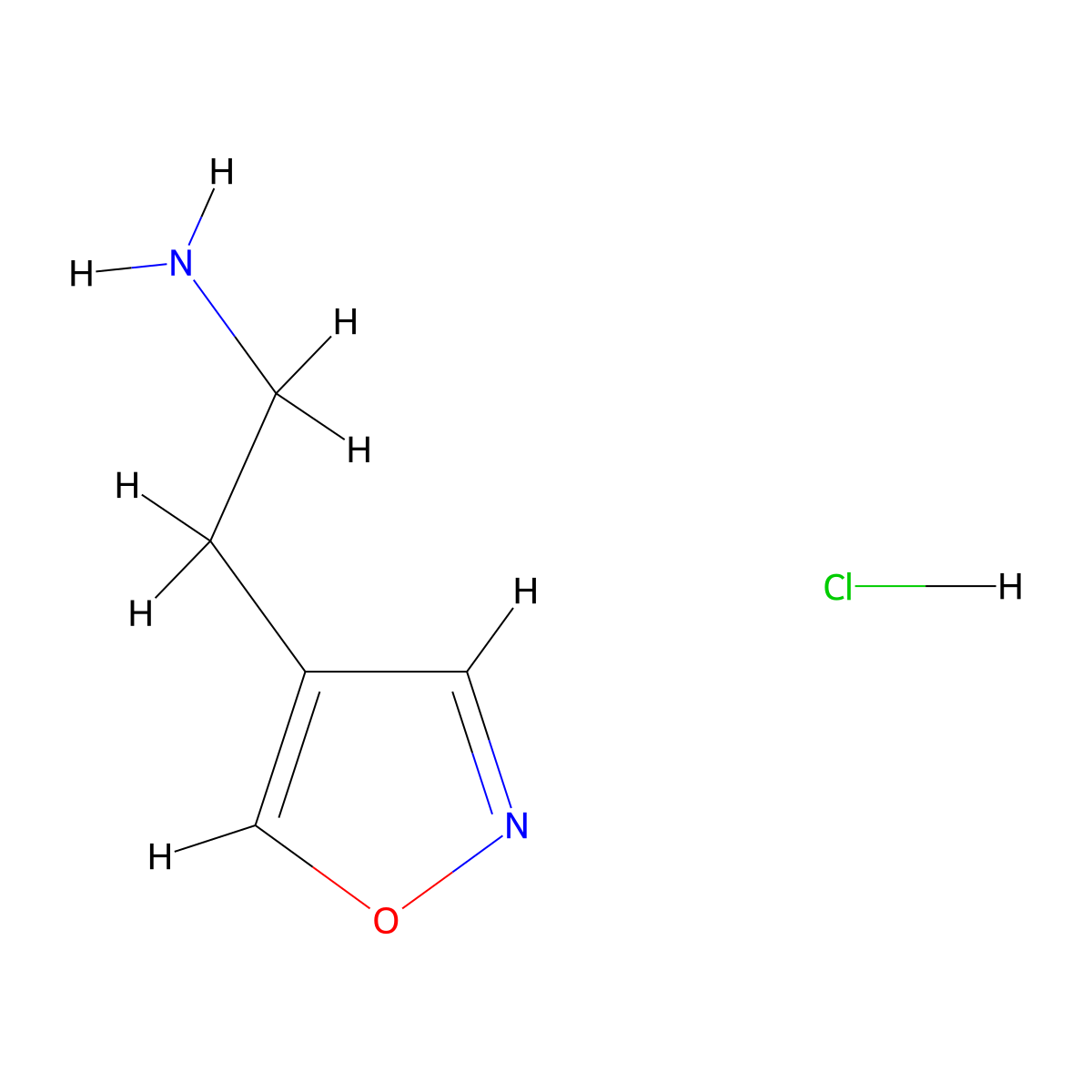 2-(1,2-Oxazol-4-yl)ethan-1-amine hydrochloride molecular structure, CAS 1187928-51-3