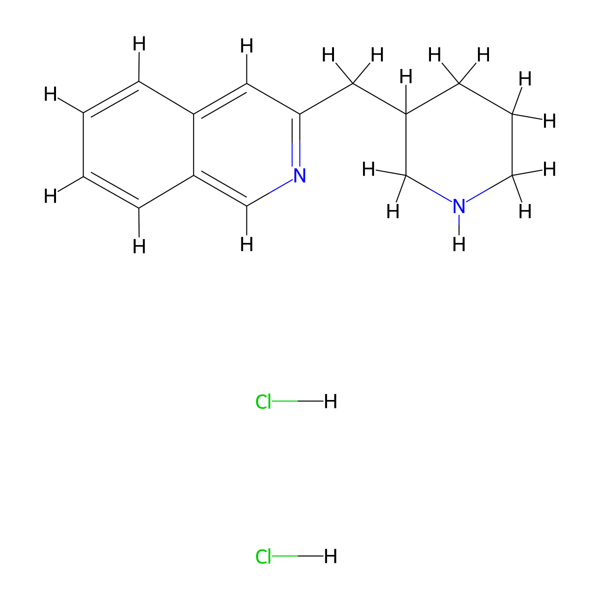 3-Piperidin-3-ylmethyl-isoquinoline dihydrochloride molecular structure, CAS 1187928-56-8