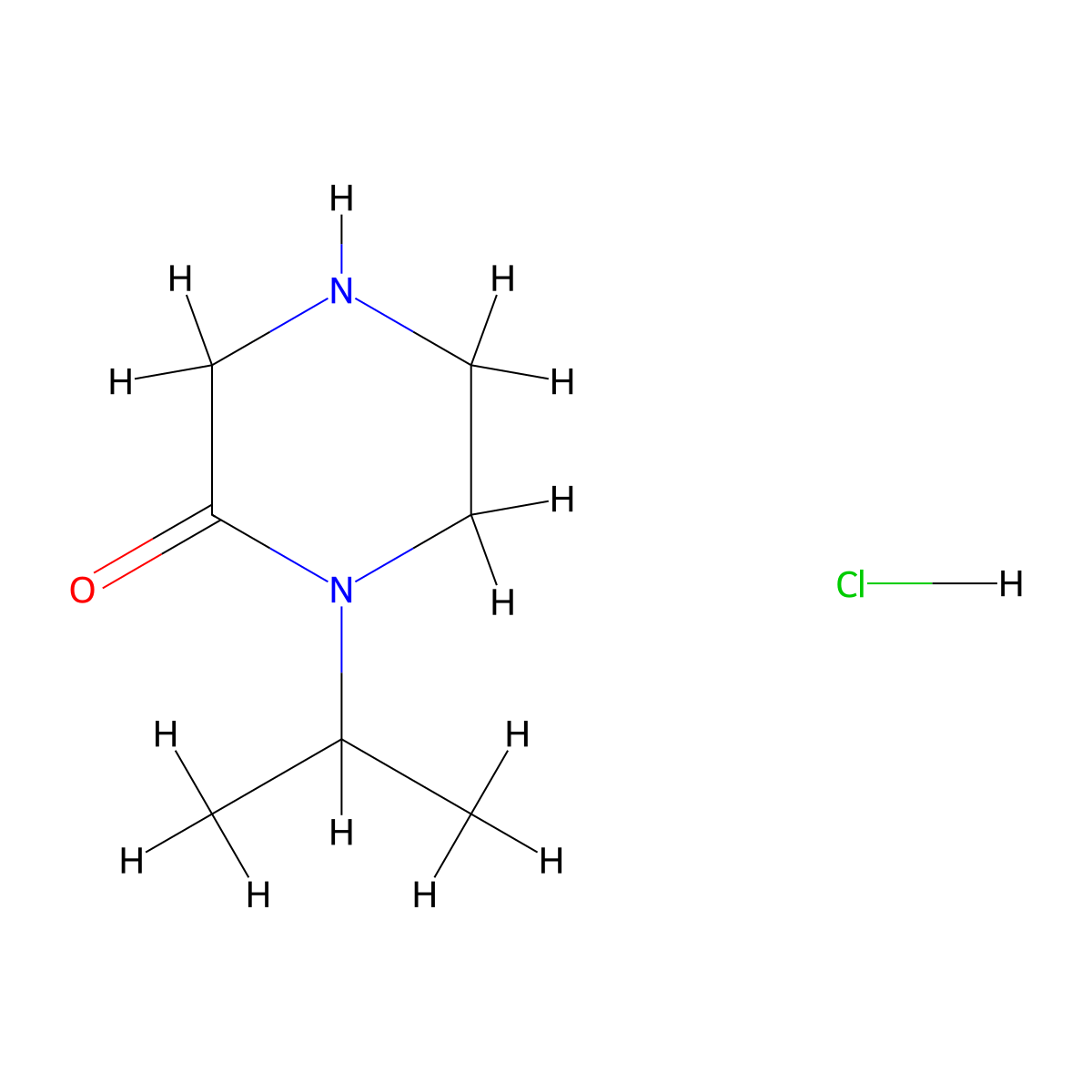 1-(Propan-2-yl)piperazin-2-one hydrochloride molecular structure, CAS 1187928-58-0