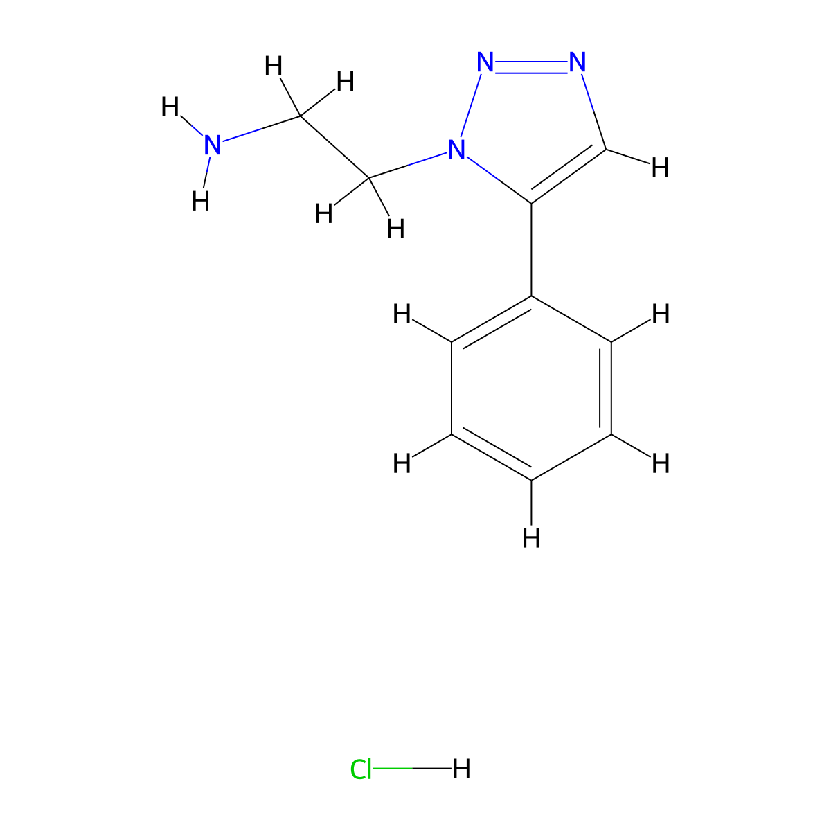 2-(5-Phenyl-[1,2,3]triazol-1-YL)-ethylamine hydrochloride molecular structure, CAS 1187928-66-0