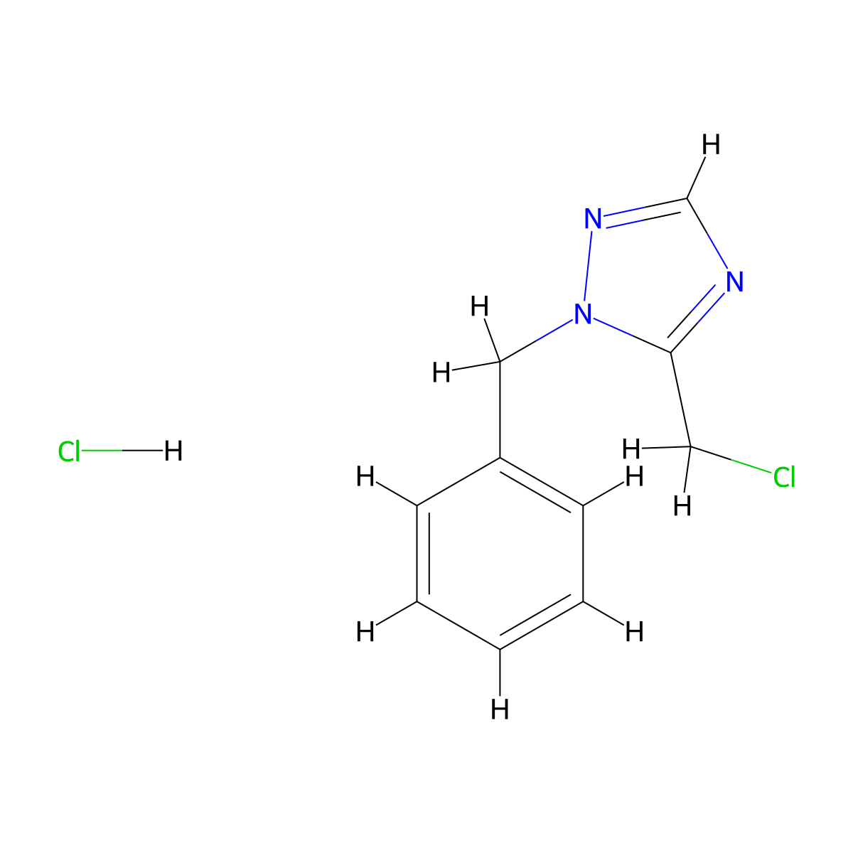 1-Benzyl-5-chloromethyl-1H-[1,2,4]triazole hydrochloride molecular structure, CAS 1187928-74-0