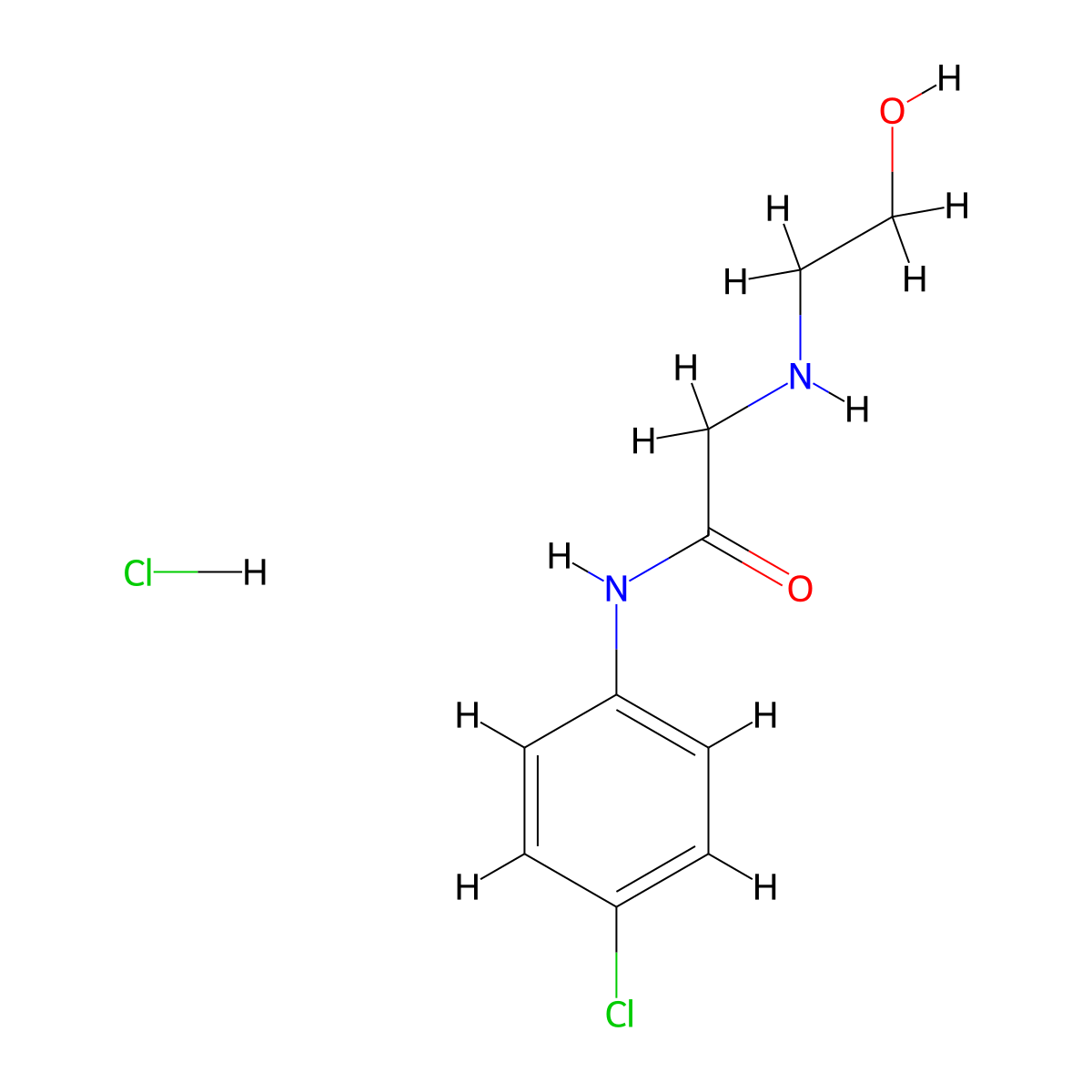 N-(4-Chloro-phenyl)-2-(2-hydroxy-ethylamino)-acetamide hydrochloride molecular structure, CAS 1187928-78-4