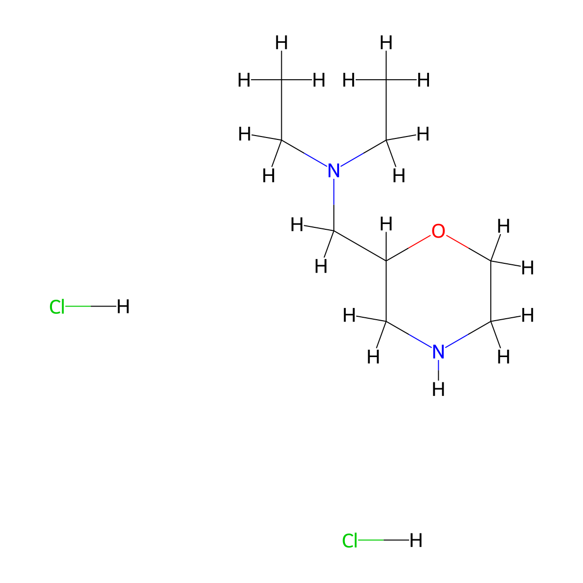 N-Ethyl-N-(morpholin-2-ylmethyl)ethanamine dihydrochloride molecular structure, CAS 1187928-87-5