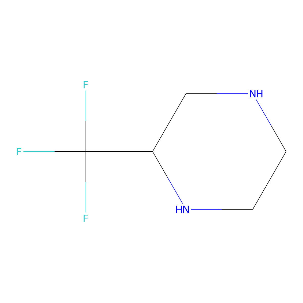 (R)-2-(Trifluoromethyl)piperazine molecular structure, CAS 1187928-91-1