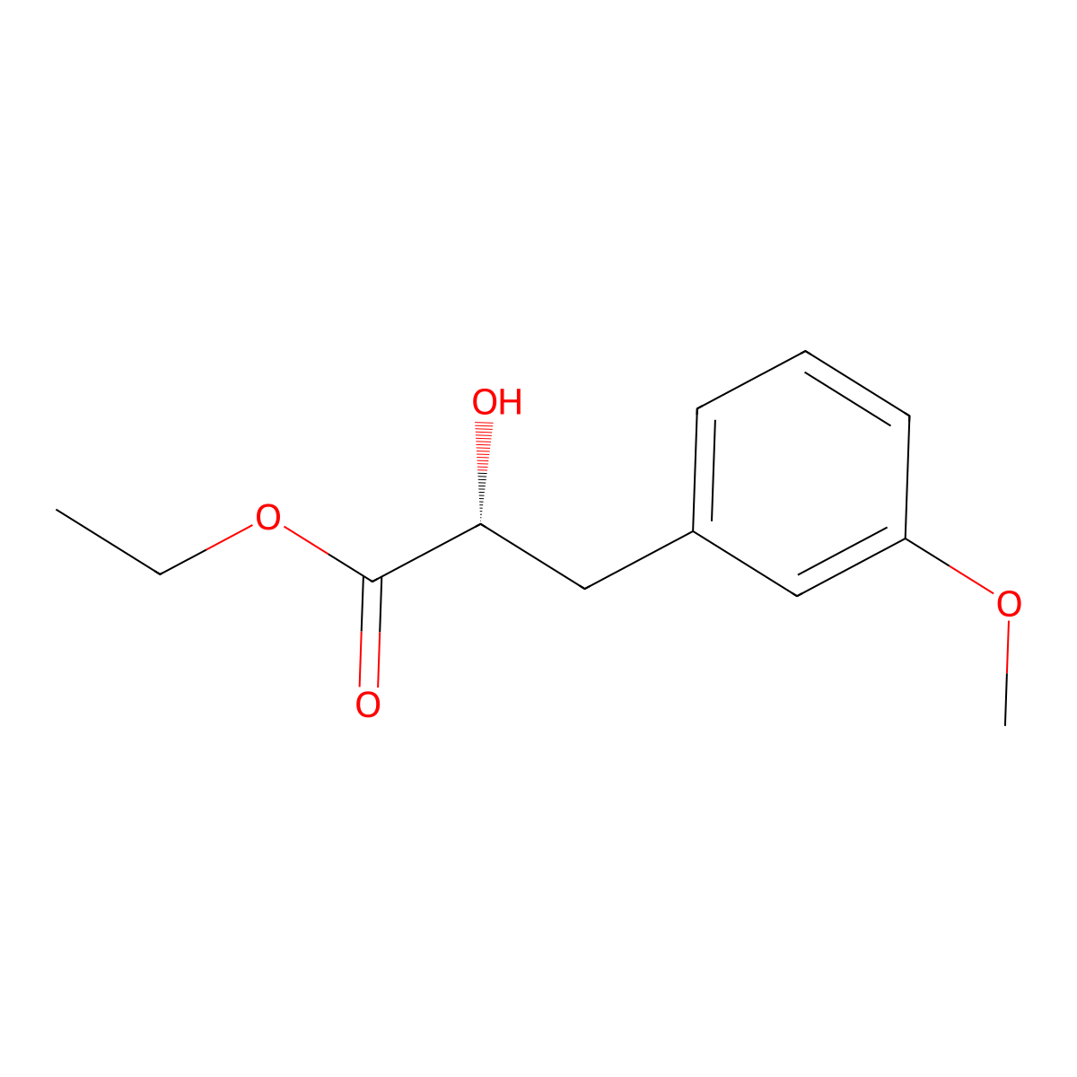 (R)-2-Hydroxy-3-(3-methoxy-phenyl)-propionic acid ethyl ester molecular structure, CAS 1187928-98-8