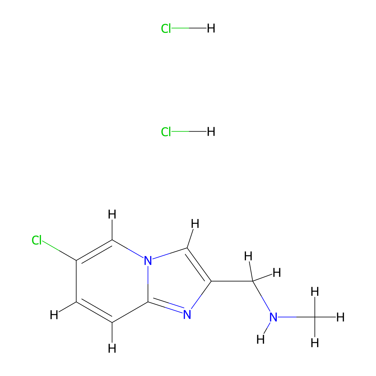 1-(6-chloroimidazo[1,2-a]pyridin-2-yl)-N-methylmethanamine dihydrochloride molecular structure, CAS 1187929-06-1