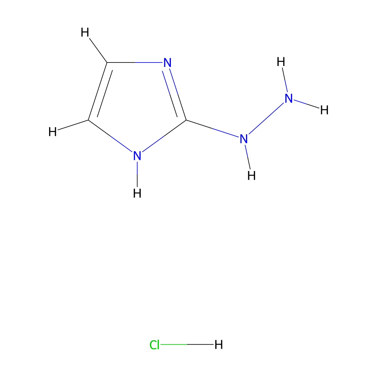 (1H-Imidazol-2-yl)-hydrazine hydrochloride molecular structure, CAS 1187929-07-2