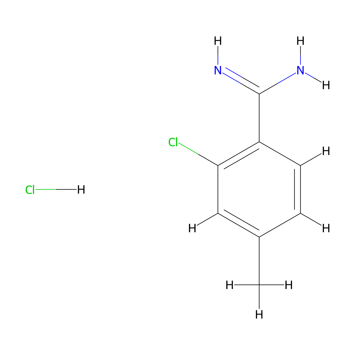 2-Chloro-4-methyl-benzamidine hydrochloride molecular structure, CAS 1187929-09-4