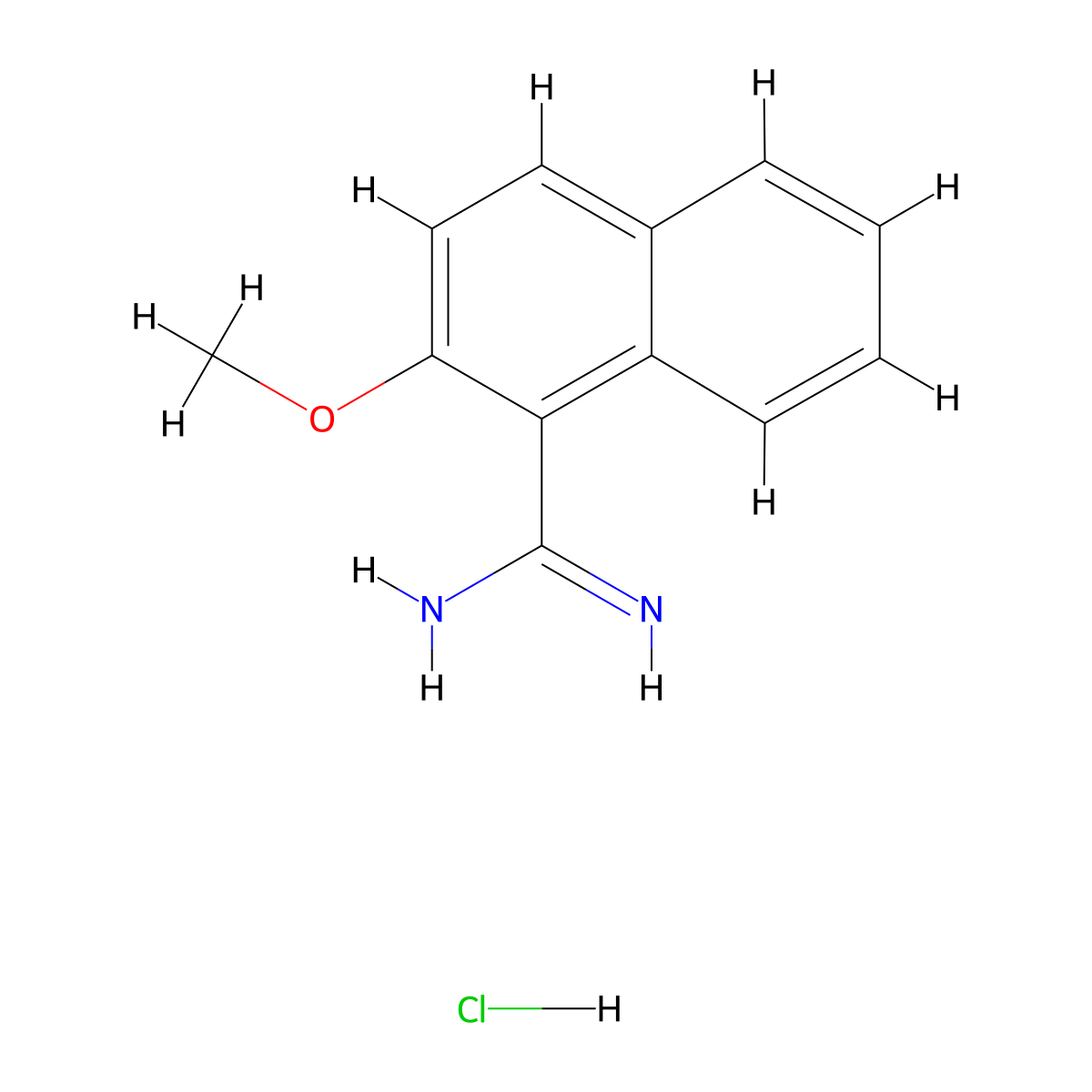 2-Methoxy-naphthalene-1-carboxamidine hydrochloride molecular structure, CAS 1187929-11-8