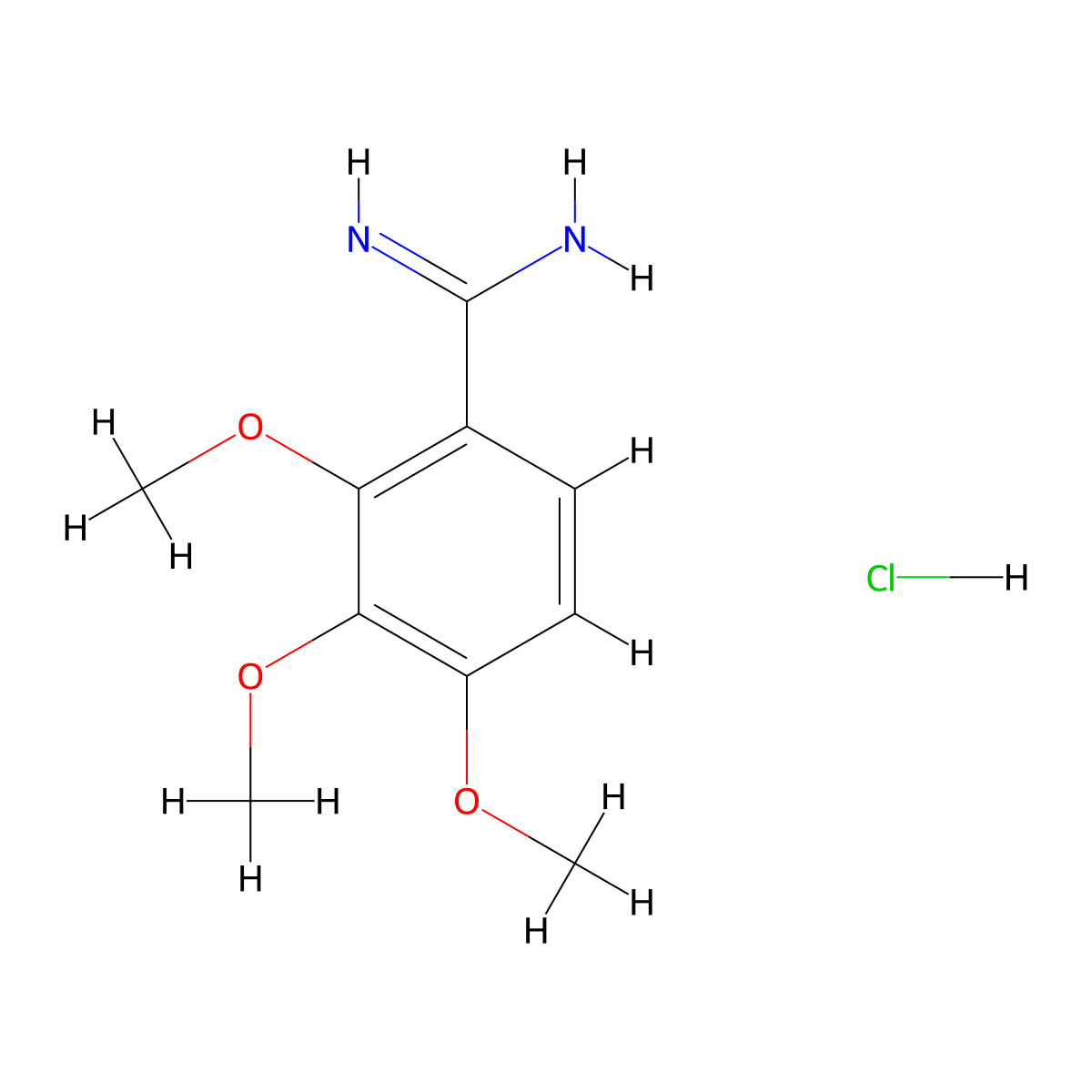 2,3,4-Trimethoxybenzimidamide hydrochloride molecular structure, CAS 1187929-17-4