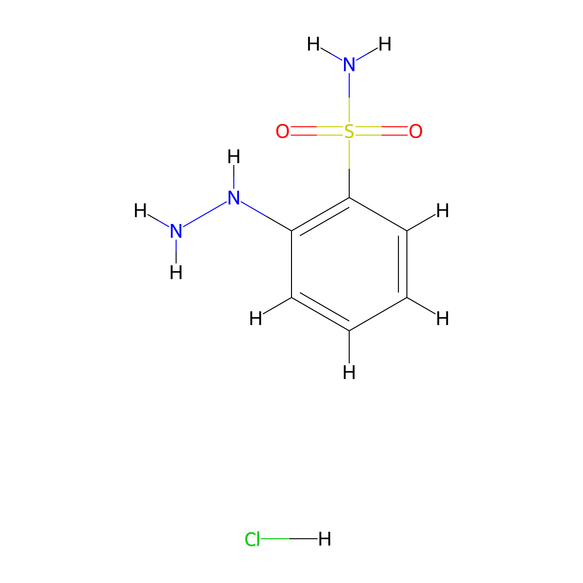 2-Hydrazinylbenzenesulfonamide hydrochloride molecular structure, CAS 1187929-19-6