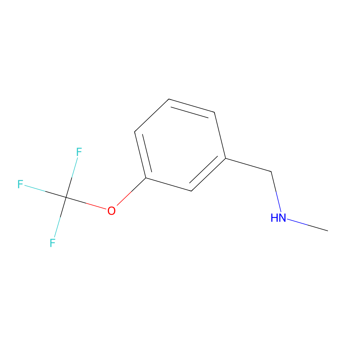 N-Methyl-1-(3-(trifluoromethoxy)phenyl)methanamine molecular structure, CAS 1187929-30-1