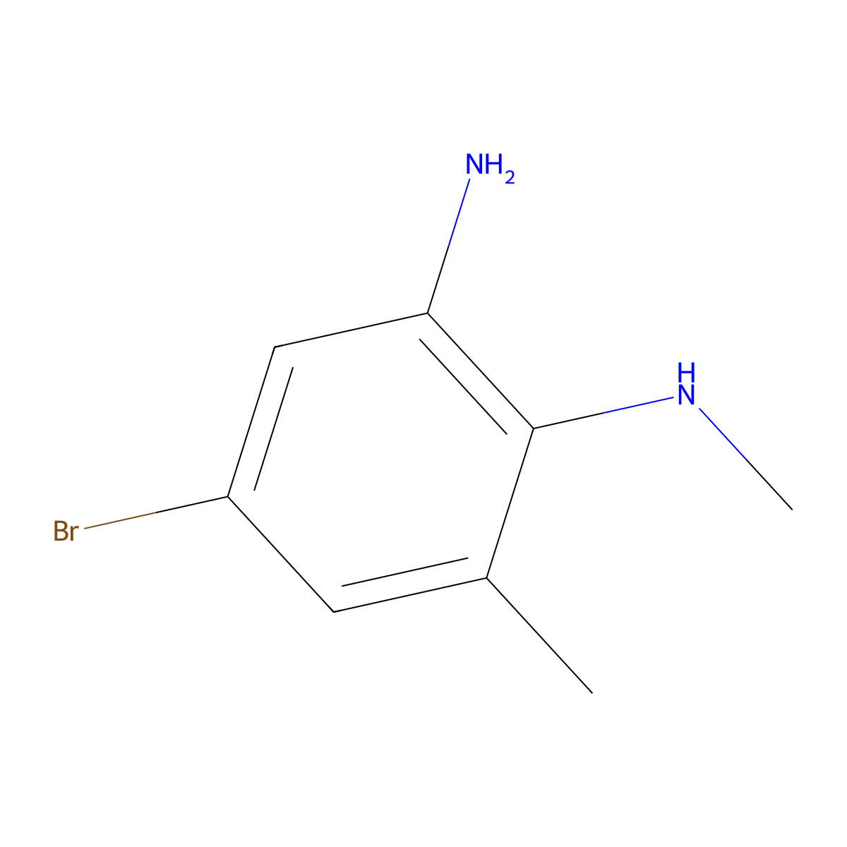 4-Bromo-N1,6-dimethylbenzene-1,2-diamine molecular structure, CAS 1187929-35-6