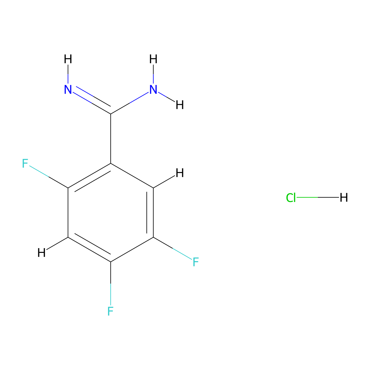 2,4,5-Trifluoro-benzamidine hydrochloride molecular structure, CAS 1187929-36-7