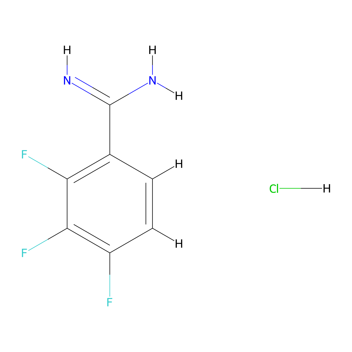 2,3,4-Trifluoro-benzamidine hydrochloride molecular structure, CAS 1187929-42-5