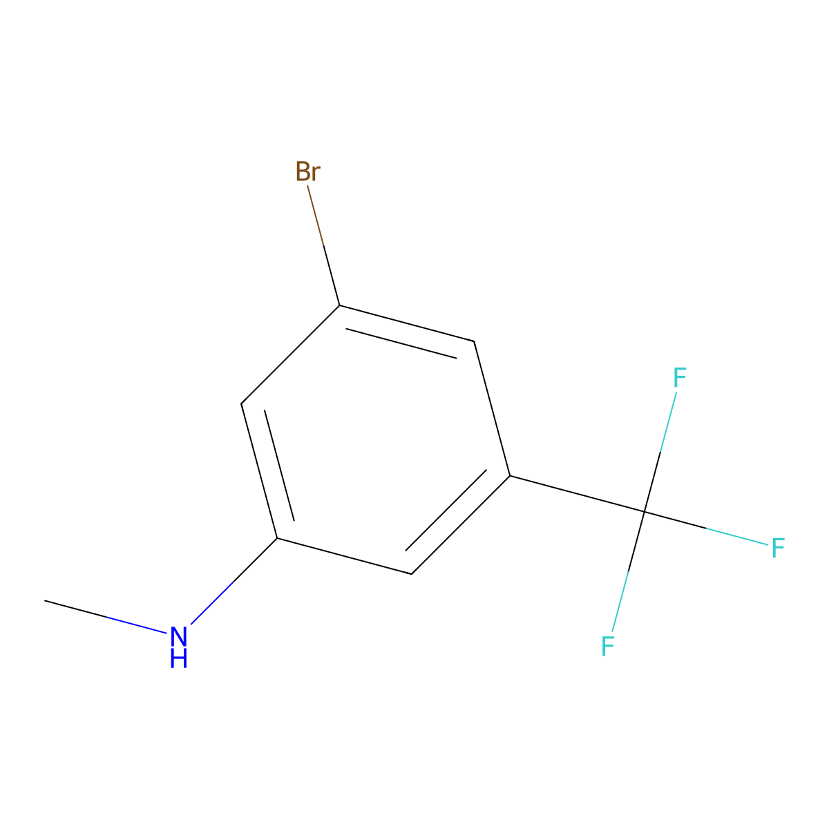 3-bromo-N-methyl-5-(trifluoromethyl)aniline molecular structure, CAS 1187929-44-7