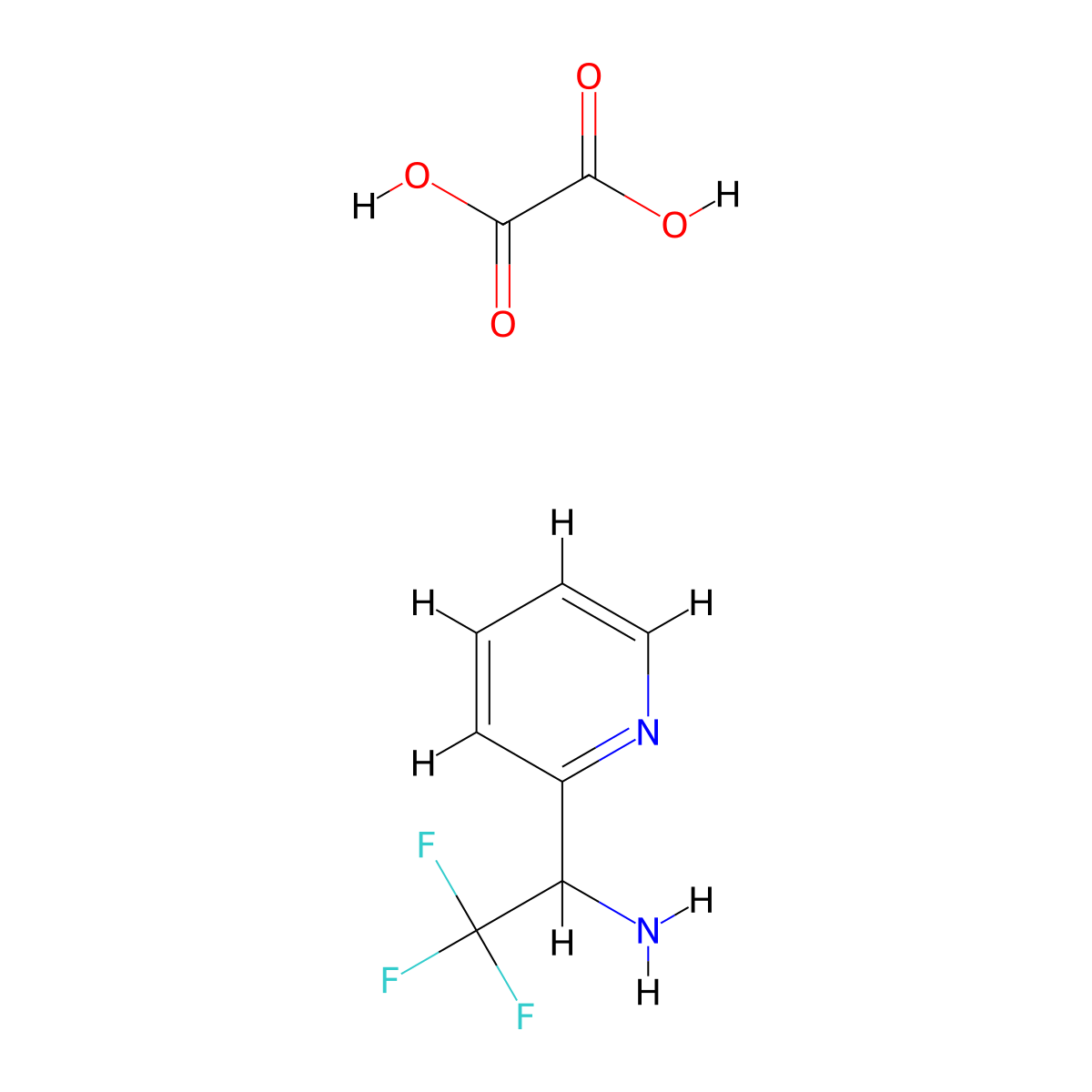 2,2,2-Trifluoro-1-pyridin-2-YL-ethylamine oxalate molecular structure, CAS 1187929-49-2