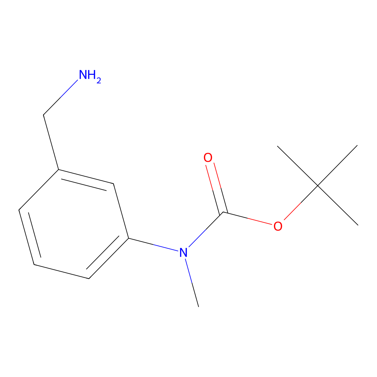 (3-Aminomethyl-phenyl)-methyl-carbamic acid tert-butyl ester molecular structure, CAS 1187929-50-5