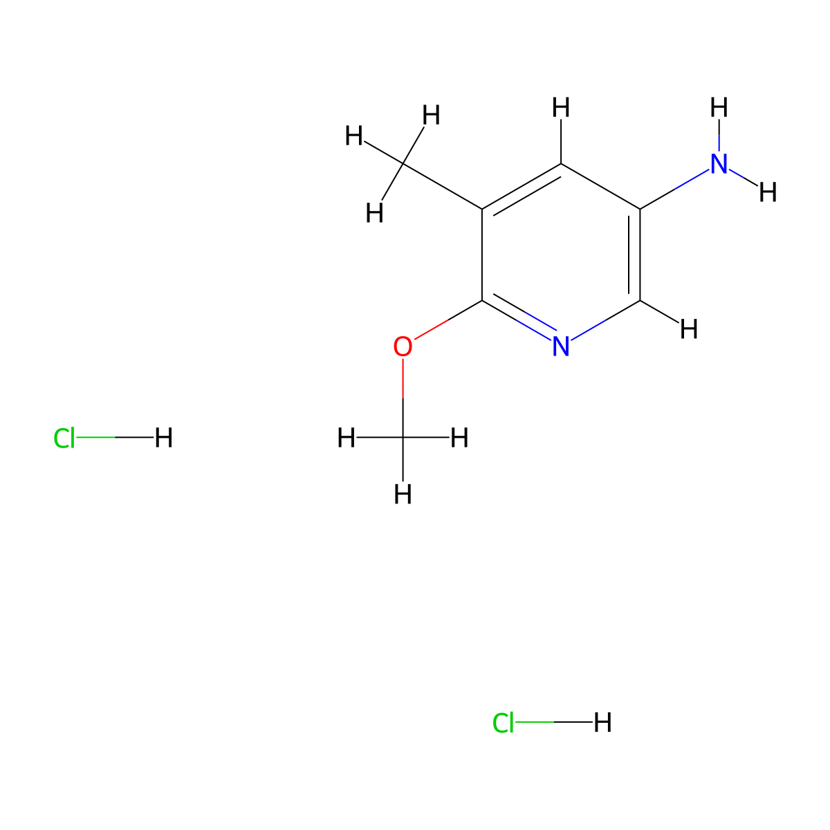 6-Methoxy-5-methyl-pyridin-3-ylamine dihydrochloride molecular structure, CAS 1187929-66-3