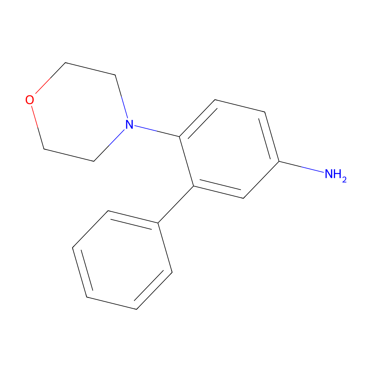 6-Morpholin-4-YL-biphenyl-3-ylamine molecular structure, CAS 1187929-69-6