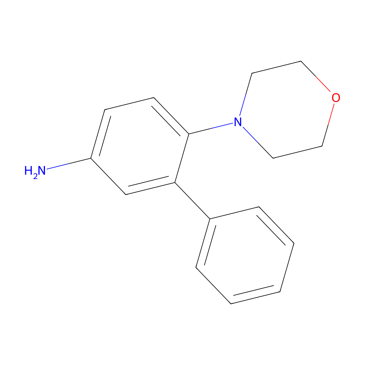 6-Morpholin-4-YL-biphenyl-3-ylamine molecular structure, CAS 1187929-69-6
