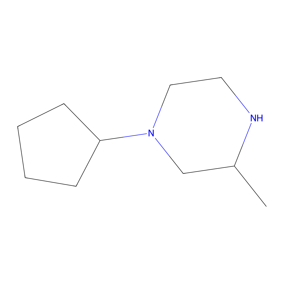 (S)-1-Cyclopentyl-3-methyl-piperazine molecular structure, CAS 1187929-76-5