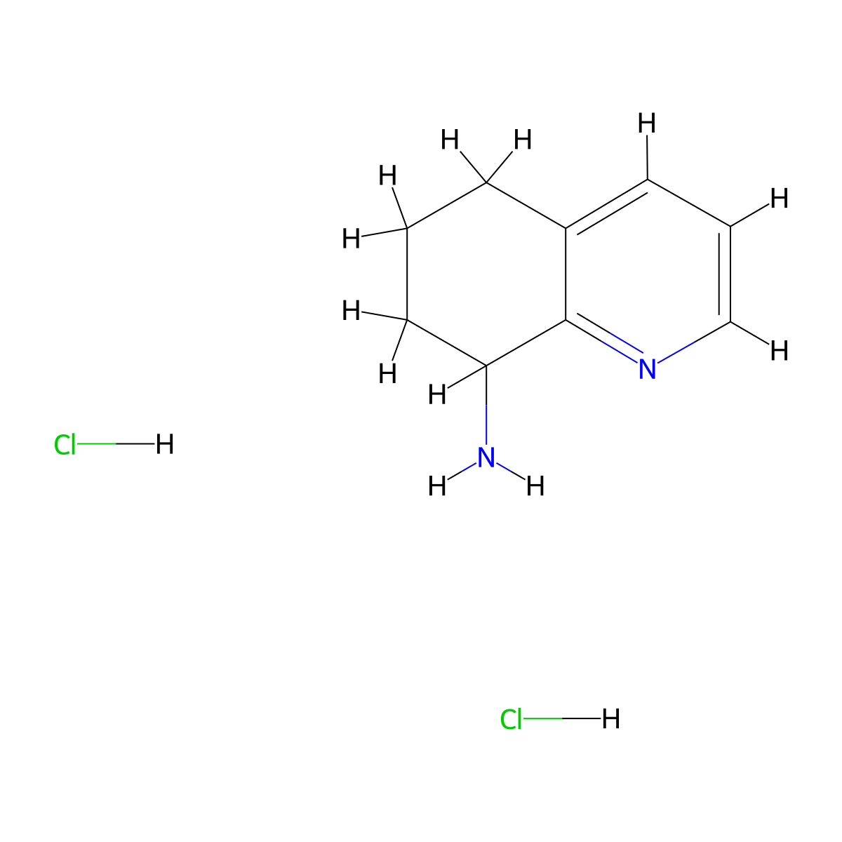 5,6,7,8-Tetrahydroquinolin-8-amine dihydrochloride molecular structure, CAS 1187929-87-8