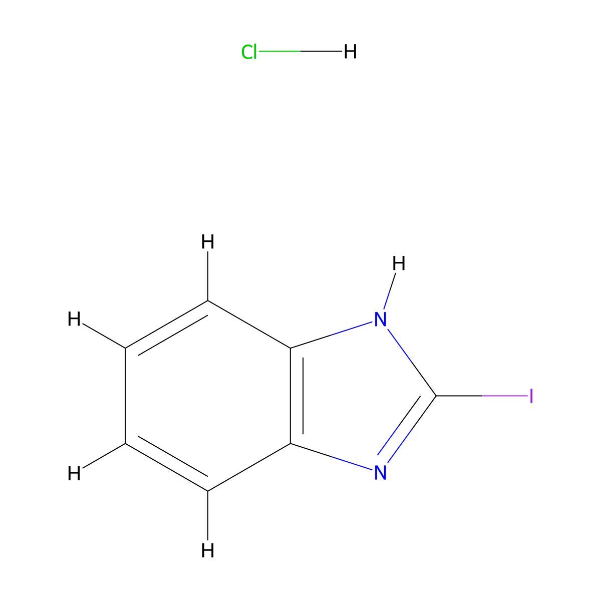 2-Iodo-1H-benzoimidazole hydrochloride molecular structure, CAS 1187930-06-8