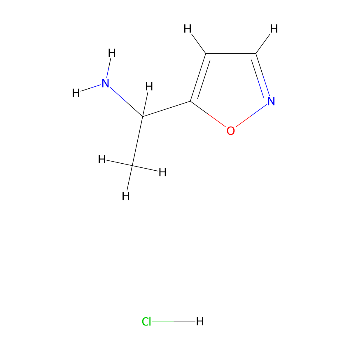 1-Isoxazol-5-YL-ethylamine hydrochloride molecular structure, CAS 1187930-08-0