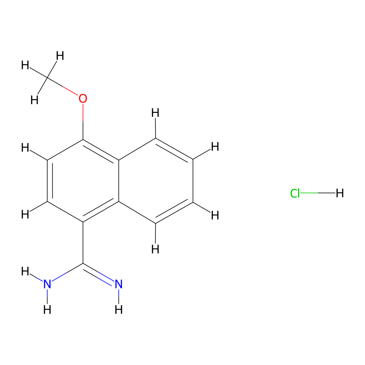 4-Methoxy-naphthalene-1-carboxamidine hydrochloride molecular structure, CAS 1187930-11-5