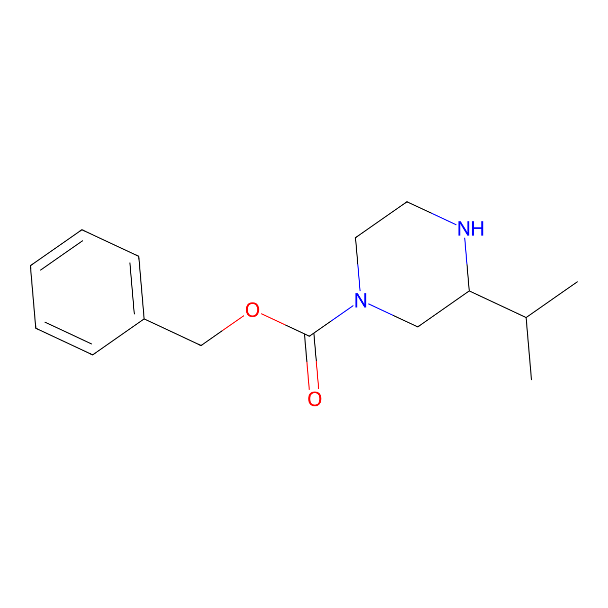 (S)-1-Cbz-3-isopropyl-piperazine molecular structure, CAS 1187930-14-8