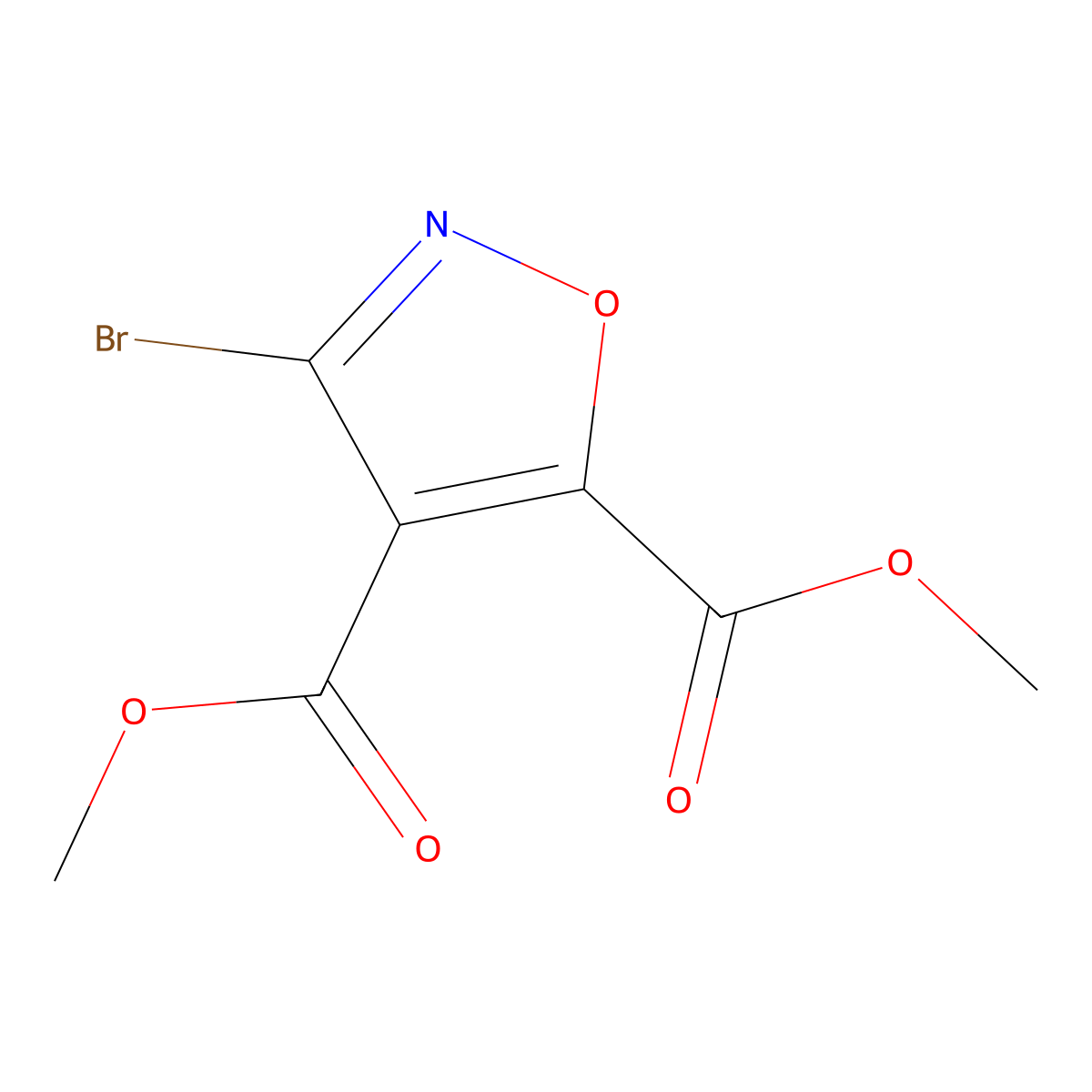 3-Bromo-isoxazole-4,5-dicarboxylic acid dimethyl ester molecular structure, CAS 1187930-18-2