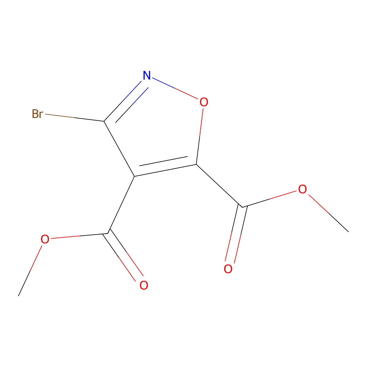 3-Bromo-isoxazole-4,5-dicarboxylic acid dimethyl ester molecular structure, CAS 1187930-18-2