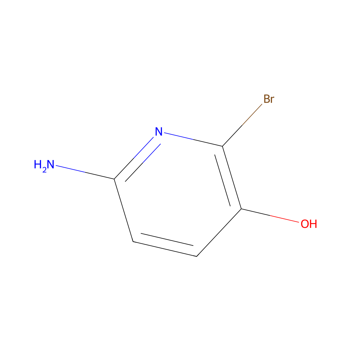 6-Amino-2-bromopyridin-3-ol molecular structure, CAS 1187930-22-8