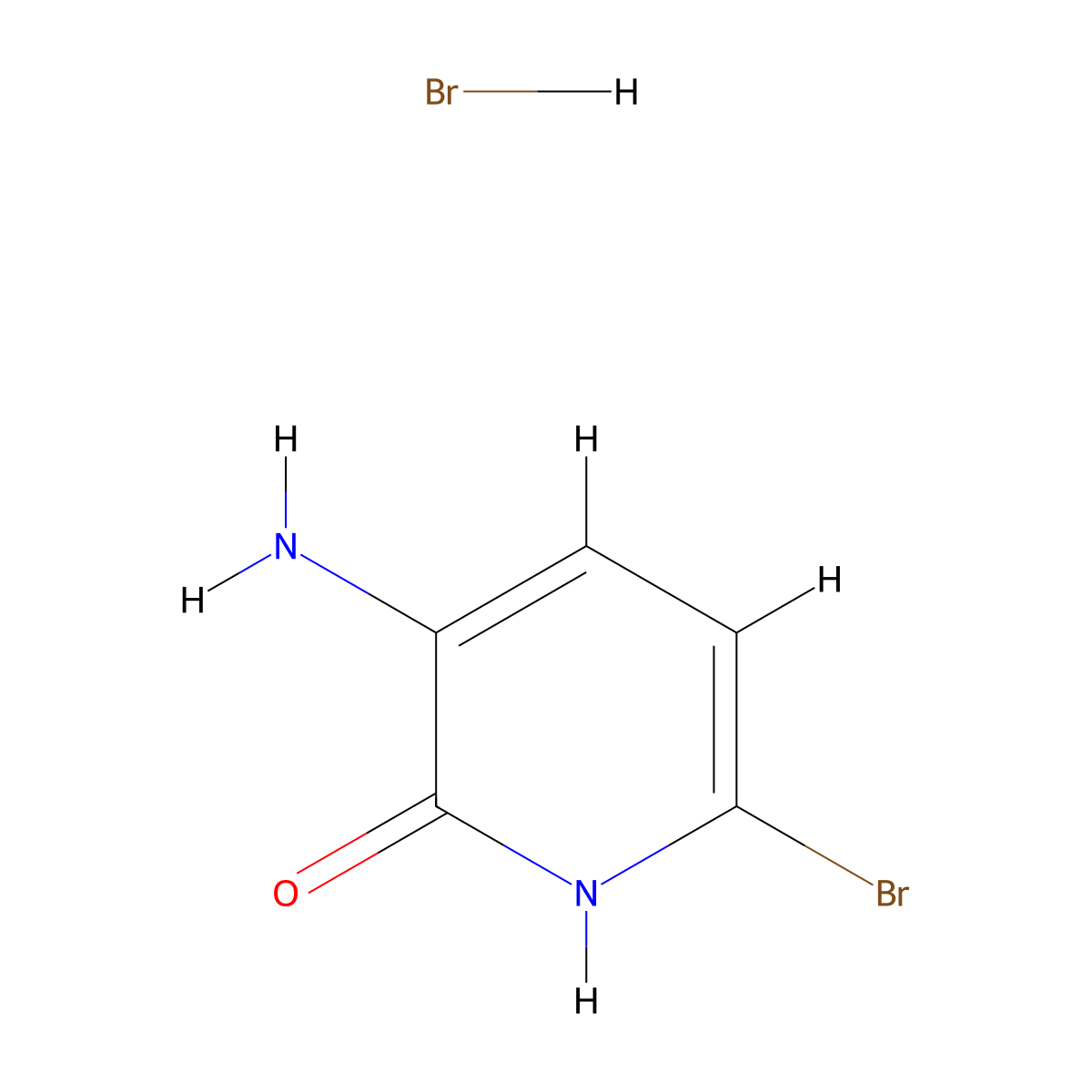 3-Amino-6-bromopyridin-2-ol hydrobromide molecular structure, CAS 1187930-34-2