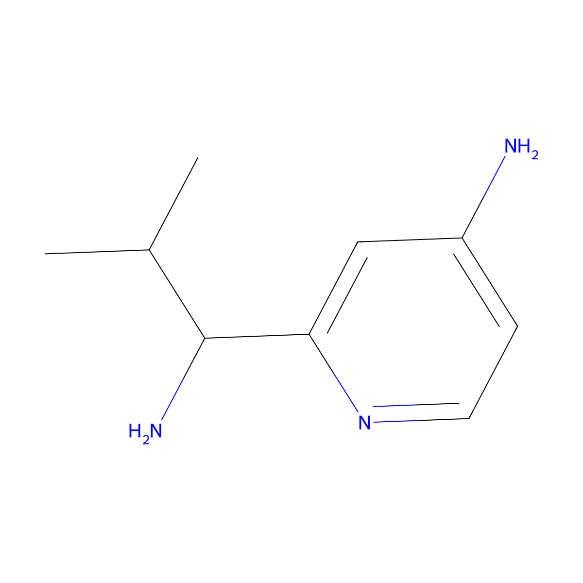 2-(1-Amino-2-methyl-propyl)-pyridin-4-ylamine molecular structure, CAS 1187930-39-7