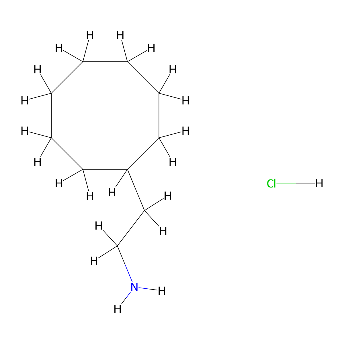 2-Cyclooctyl-ethylamine hydrochloride molecular structure, CAS 1187930-43-3