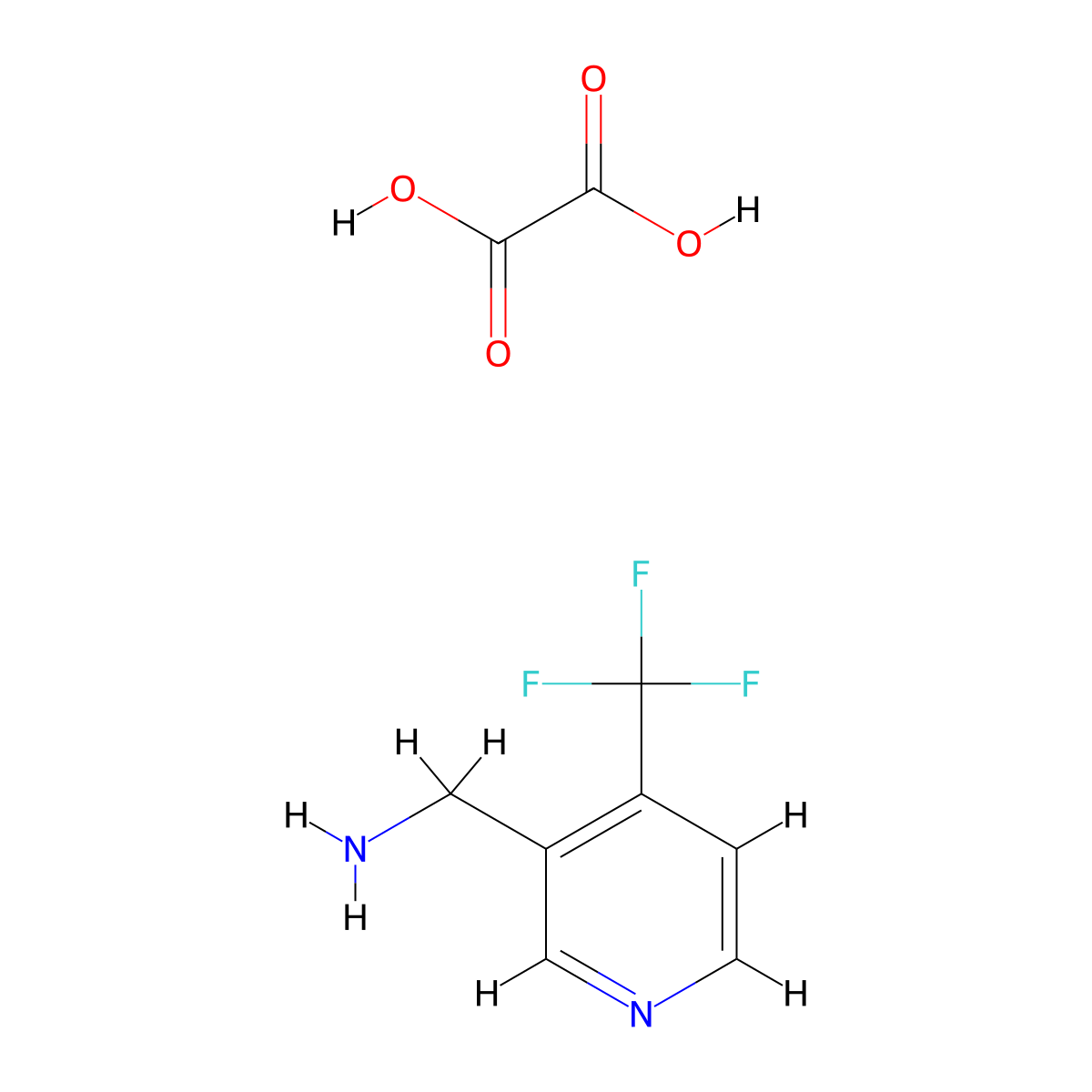 C-(4-Trifluoromethyl-pyridin-3-yl)-methylamine oxalate molecular structure, CAS 1187930-48-8