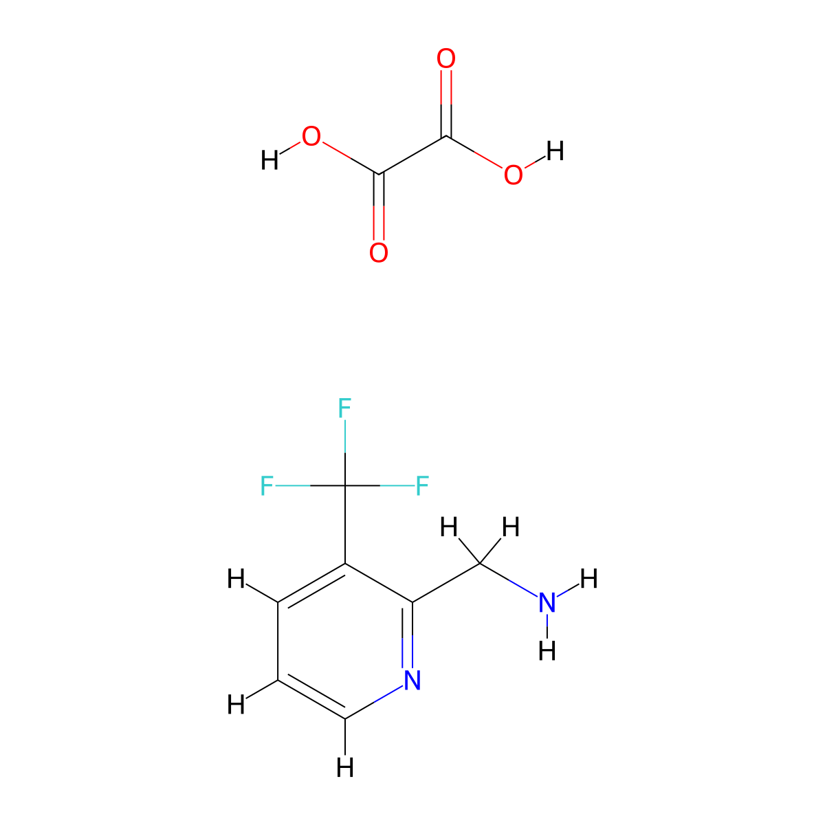 C-(3-Trifluoromethyl-pyridin-2-yl)-methylamine oxalate molecular structure, CAS 1187930-53-5