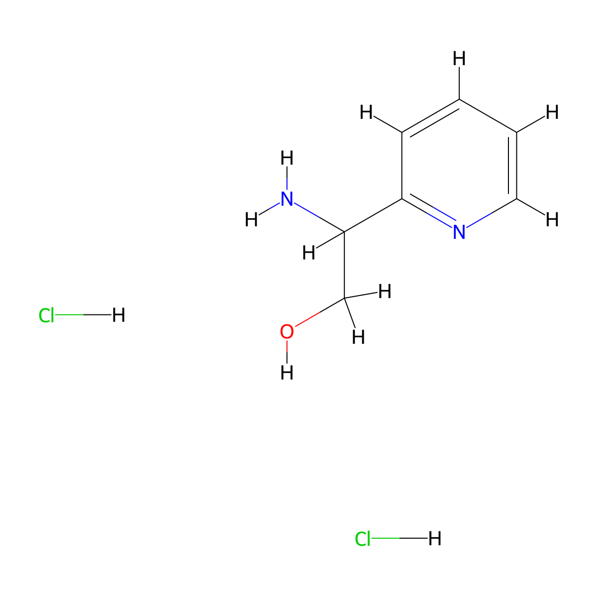 2-Amino-2-(pyridin-2-yl)ethan-1-ol--hydrogen chloride (1/2) molecular structure, CAS 1187930-63-7