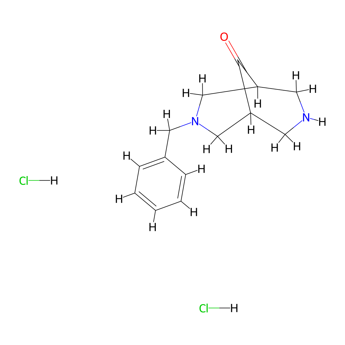 3-Benzyl-3,7-diaza-bicyclo[3.3.1]nonan-9-one dihydrochloride molecular structure, CAS 1187930-68-2