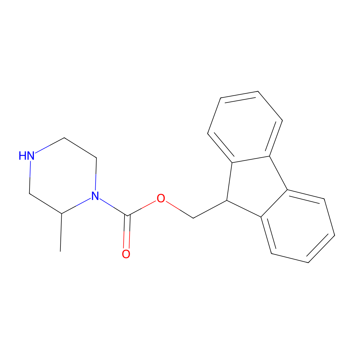 (R)-(9H-Fluoren-9-yl)methyl 2-methylpiperazine-1-carboxylate molecular structure, CAS 1187930-73-9
