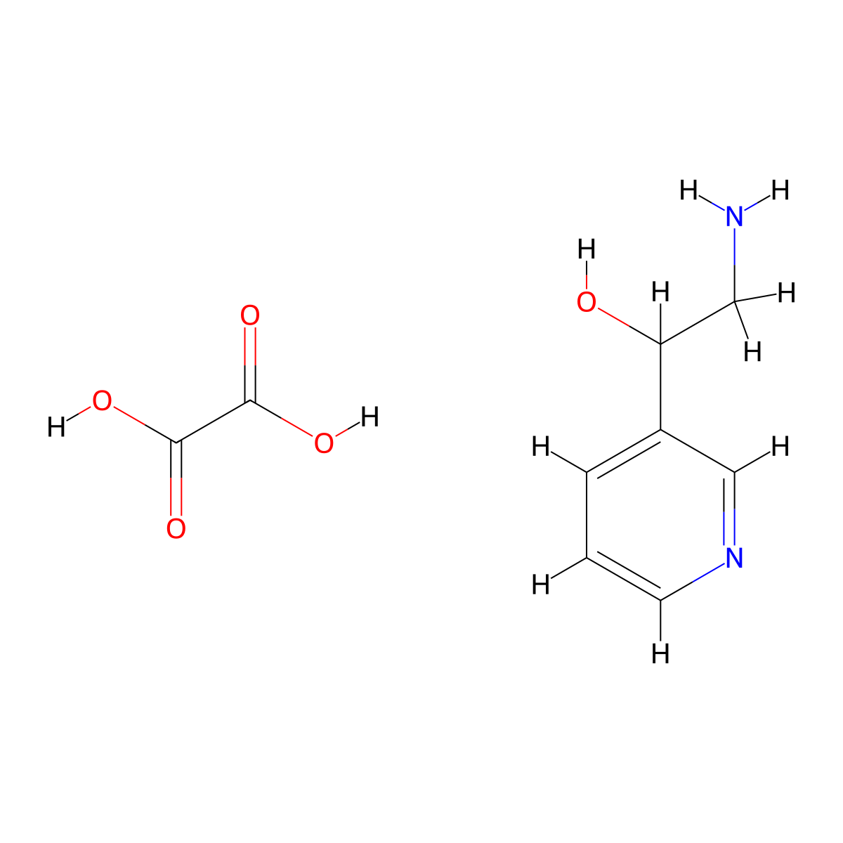 2-Amino-1-pyridin-3-YL-ethanol oxalate molecular structure, CAS 1187930-75-1