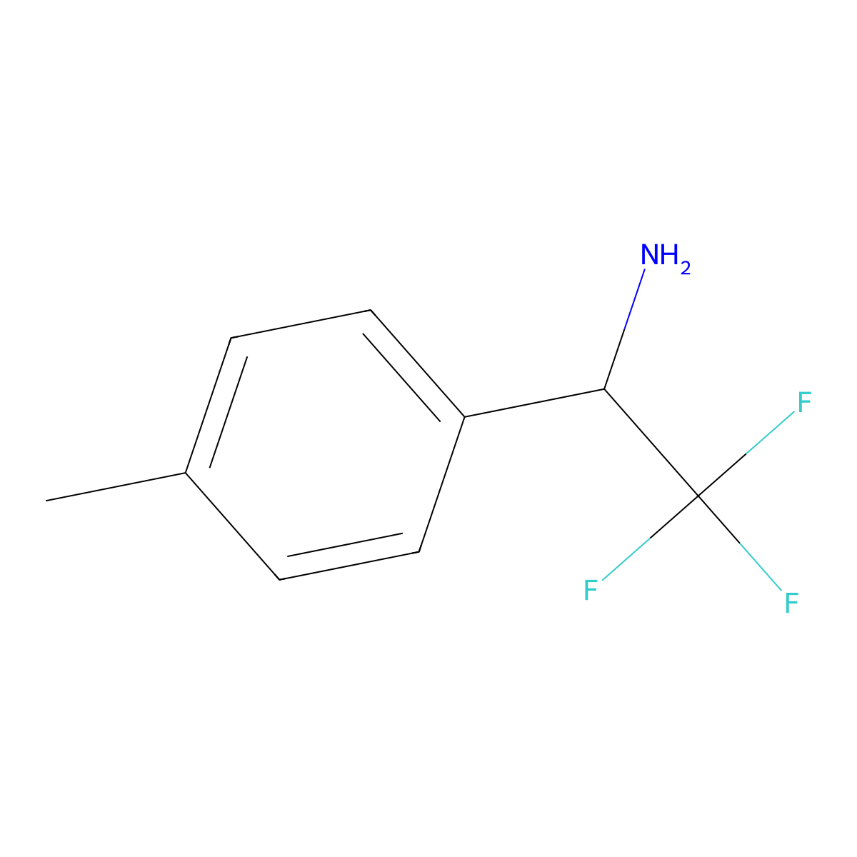 (S)-2,2,2-Trifluoro-1-P-tolylethanamine molecular structure, CAS 1187930-94-4