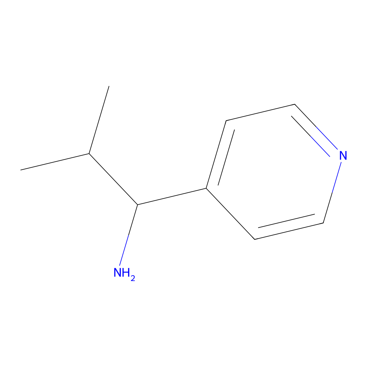 (S)-2-Methyl-1-pyridin-4-YL-propylamine molecular structure, CAS 1187930-95-5