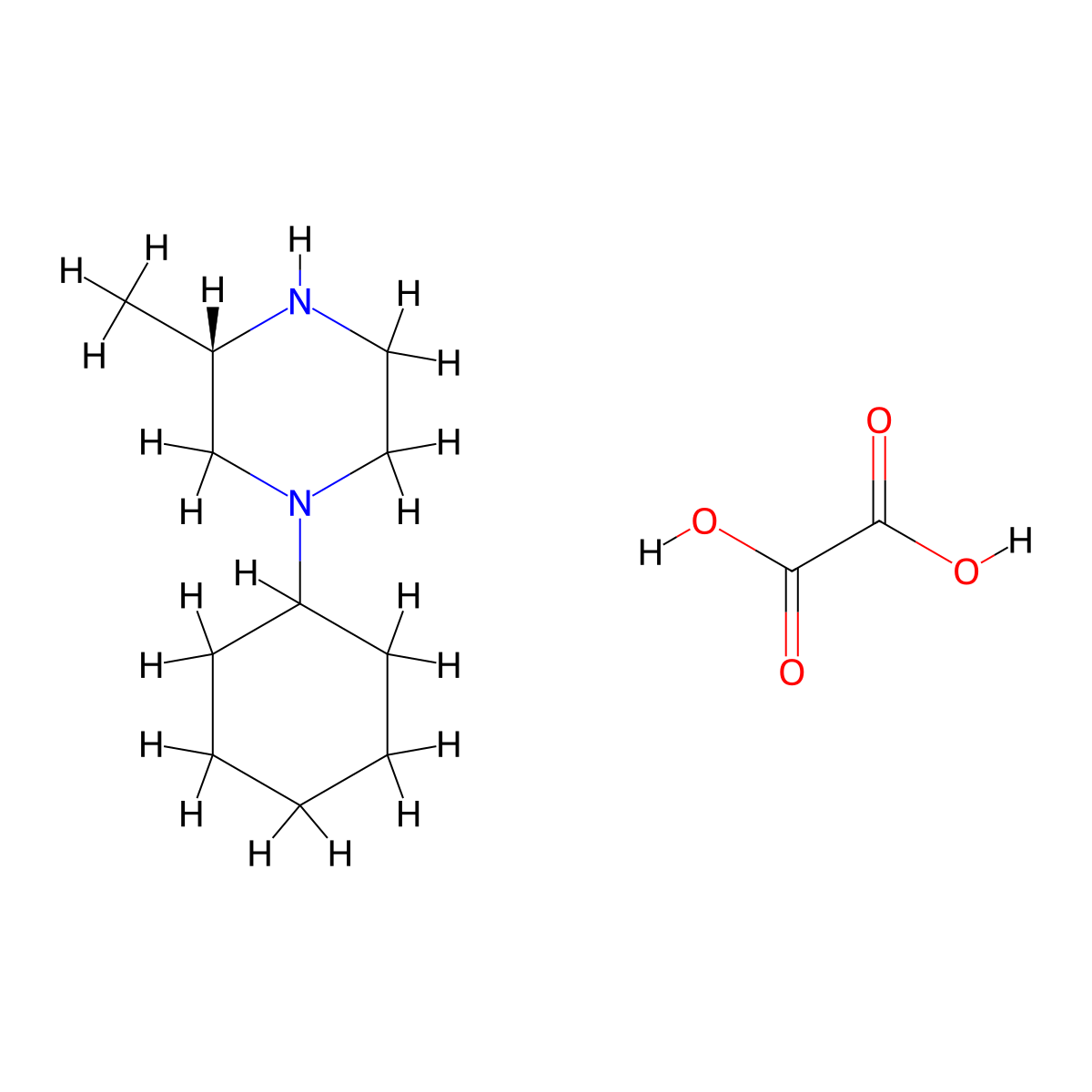 (S)-1-Cyclohexyl-3-methyl-piperazine oxalate molecular structure, CAS 1187931-05-0